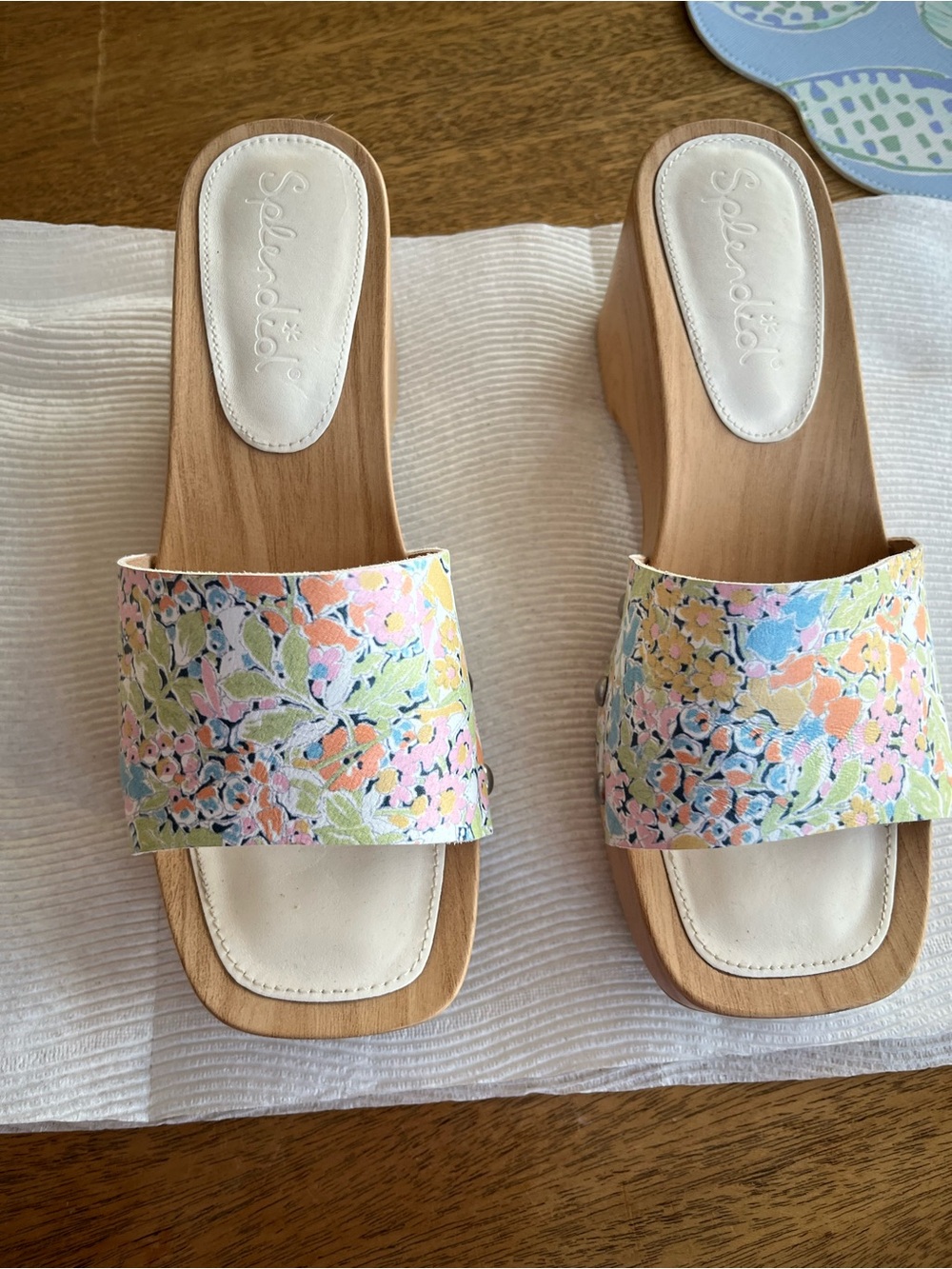 Splendid Pastel Floral Slide Clogs - Multi Pastel